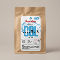 bolsa de papel con 250 gramos de café descafeinado panaka tostado en valdivia