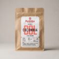 bolsa de papel con 250 gramos de cafe colombiano tostado en valdivia