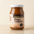 frasco de vidrio con mermela de piña cedrón de kutral nalcahue
